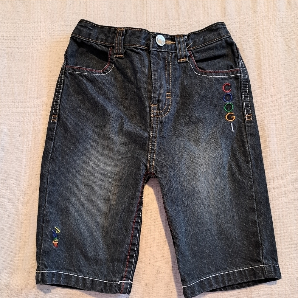 Coogi boys size 3-6 months medium wash elastic waist jeans, vguc